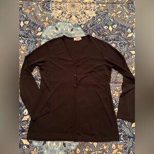 Express Black cardigan V-neck bottom front